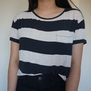 American Eagle Navy Striped Tee